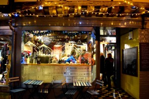 Burgate Coffee House decorated for christmas