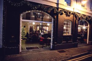 The exterior of Teatros Bar