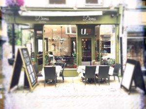 The exterior of Dems Brasserie