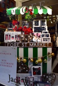 A festively decorated Jack Wills window