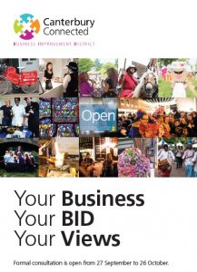 Canterbury Connected BID Consultation Questionnaire cover