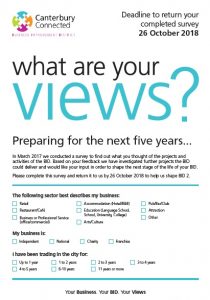 Canterbury Connected BID Consultation Questionnaire - what are your views?