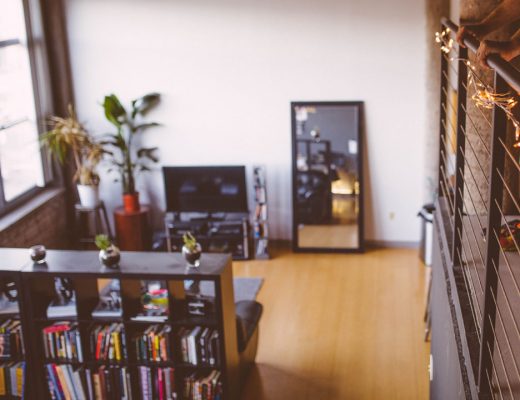 The sleek interior of a youthful studio apartment