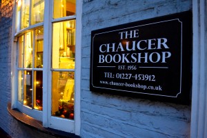 The Chaucher Bookshop sign