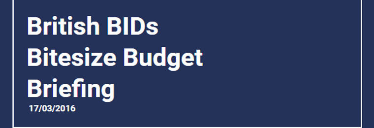 British BIDs Bitesize Budget Briefing