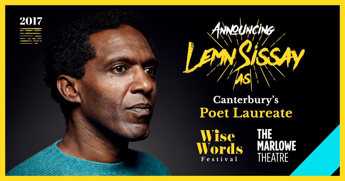 Announcing Lemn Sissay as Canterbury's Poet Laureate - Wise Words Festival - The Marlowe Theatre