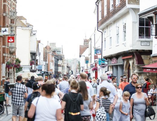 A busy Canterbury High Street