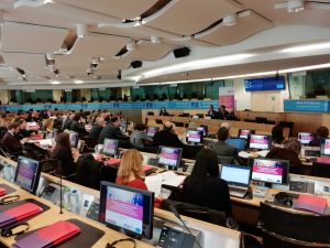 A room of people attending a conference in Brussels
