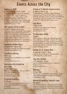 Events Across the City - Canterbury BID Medieval Pageant Flyer