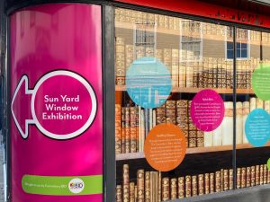 Sun Yard Window Exhibition vinyl window poster