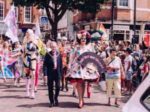 A photo of Canterbury pride parade