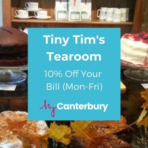 Tiny Tim's Tearoom 10% off your bill (mon-fri) - MyCanterbury