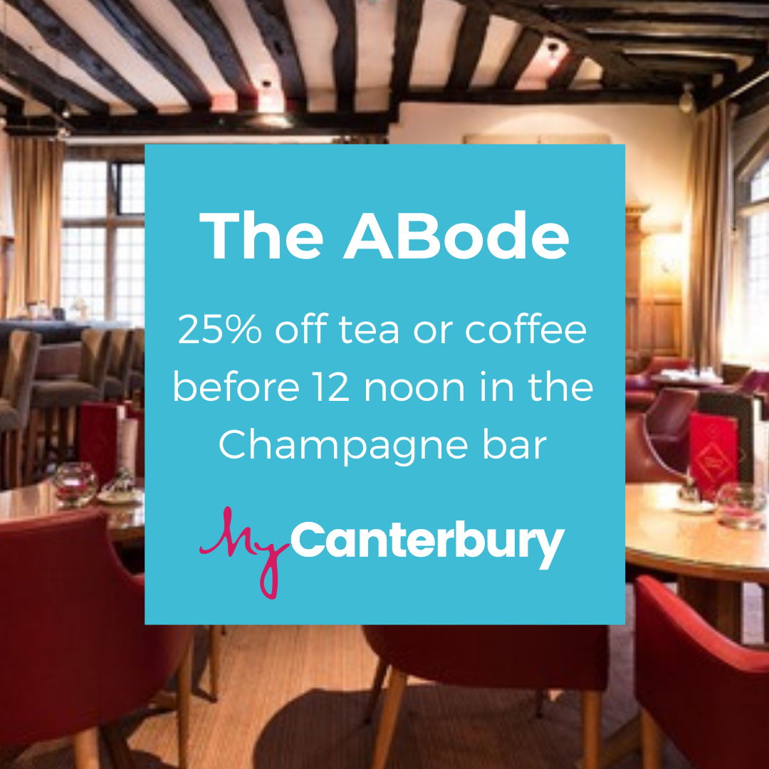 The ABode - 25% off tea or coffee before 12 noon in the Champagne bar - MyCanterbury