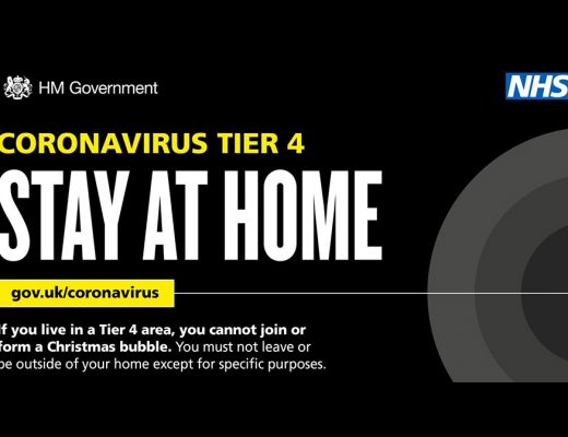 Coronavirus tier 4 - stay at home - if you live in a tier 4 area, you cannot join or form a Christmas bubble. You must not leave or be outside of your home except for specific purposes