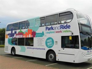 A photo of a Park and Ride bus