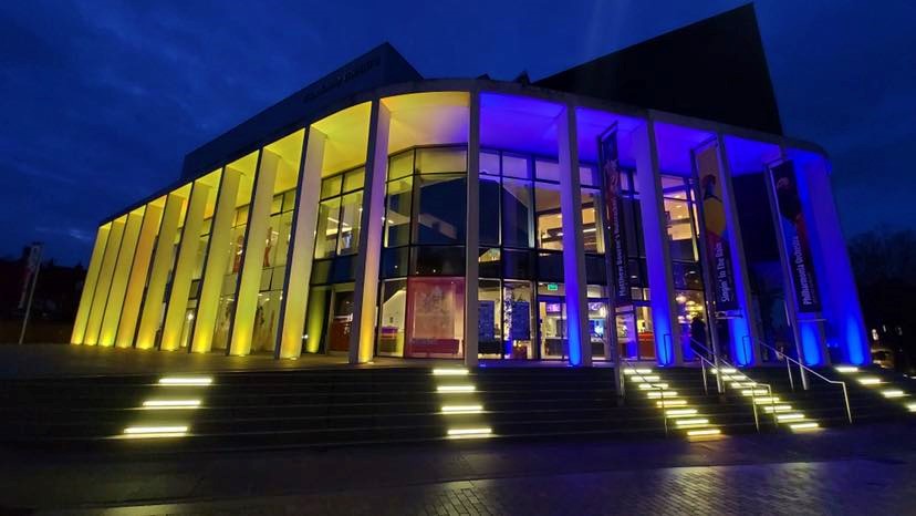 A photo of Marlowe Theatre at night