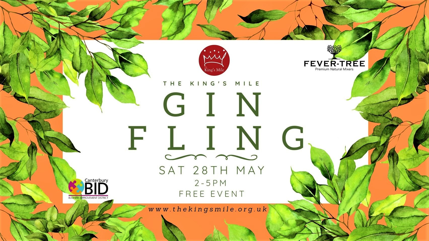 'The King's Mile - Gin Fling - Sat 28th May 2-5pm - free event'