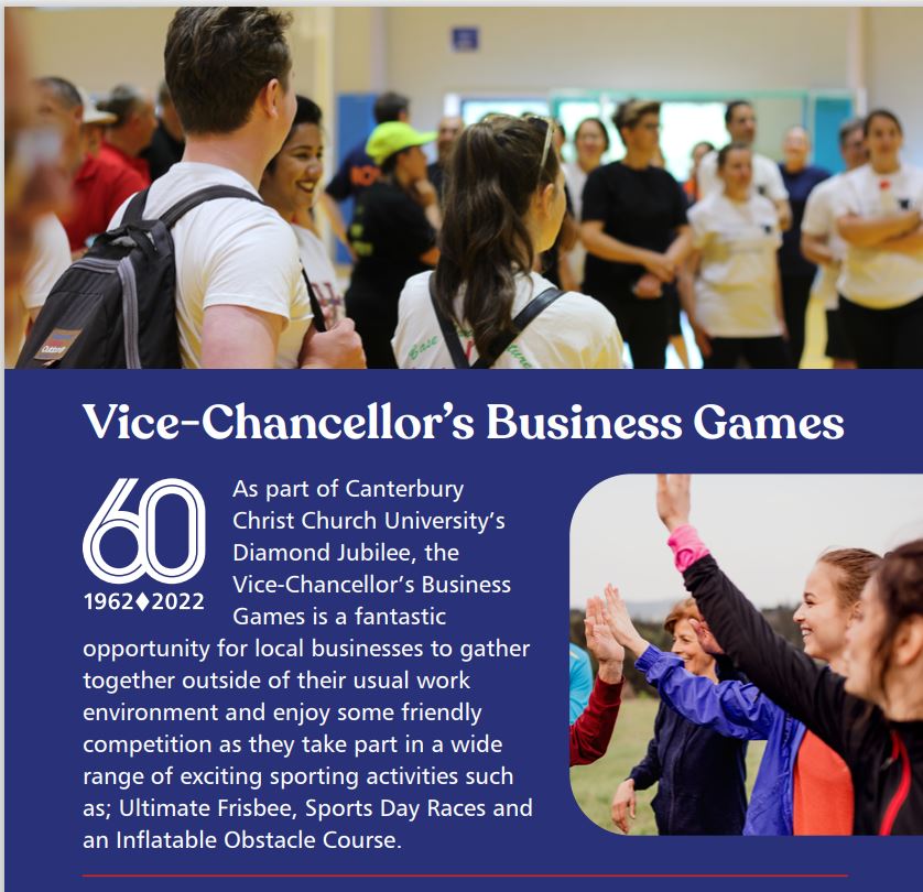 A flyer for 'Vice-Chancellor's Business Games'