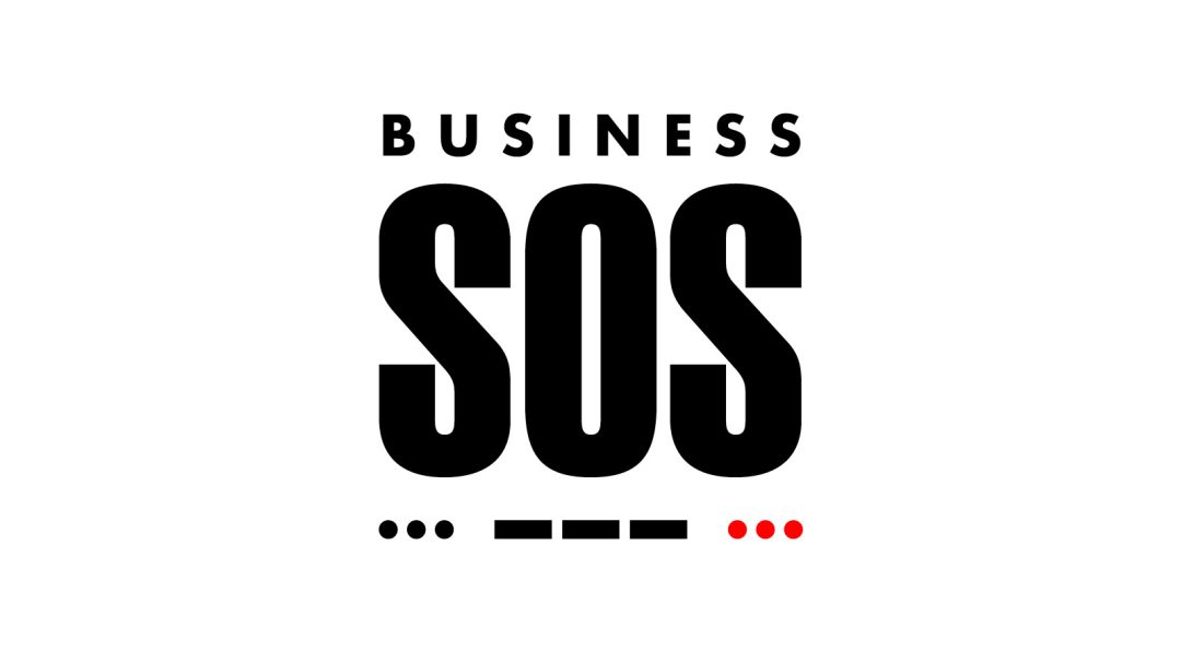 A logo that reads 'BUSINESS SOS' with 'SOS' in morse code beneath it